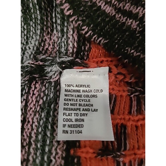 Red Camel Southwestern Cardigan XL Womens Open Front Long Sleeve Cowgirl Hood - Picture 8 of 8